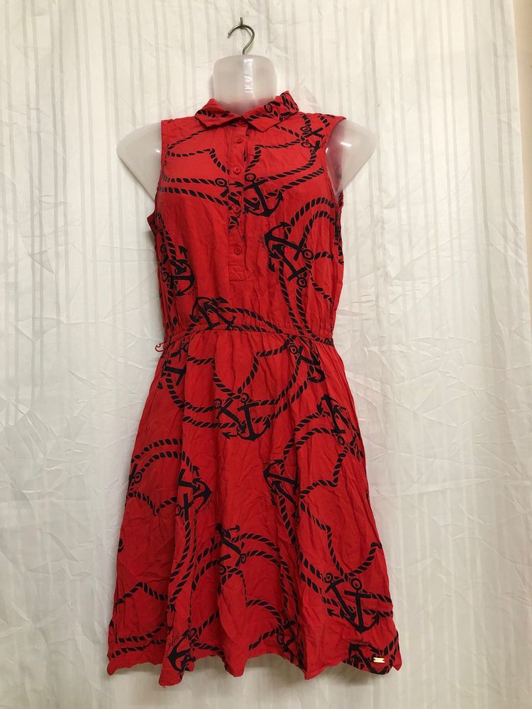 Tommy Hilfiger Red Sleeveless Dress