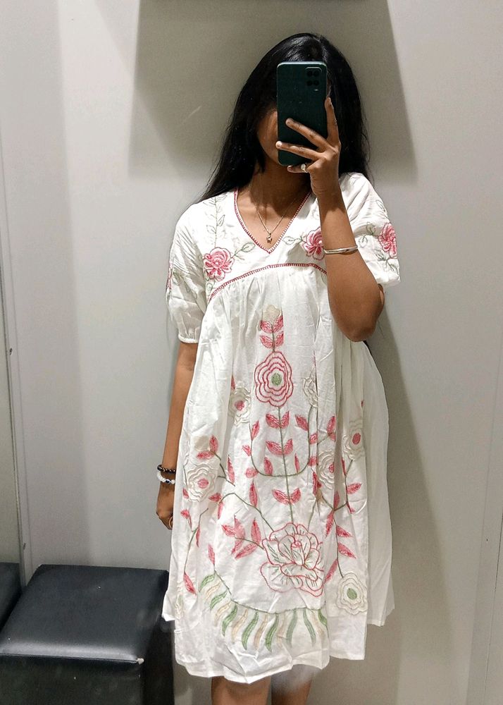 Women Embroidered A -Line Dress