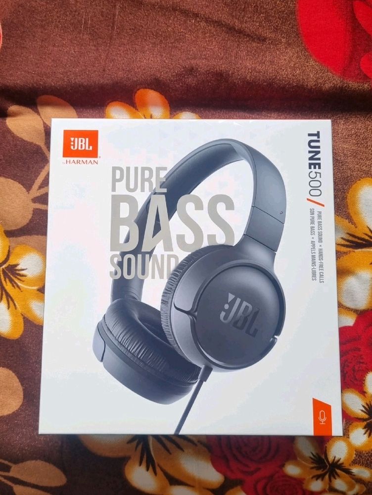 JBL TUNE 500 - Wired On-Ear Headphones - Black