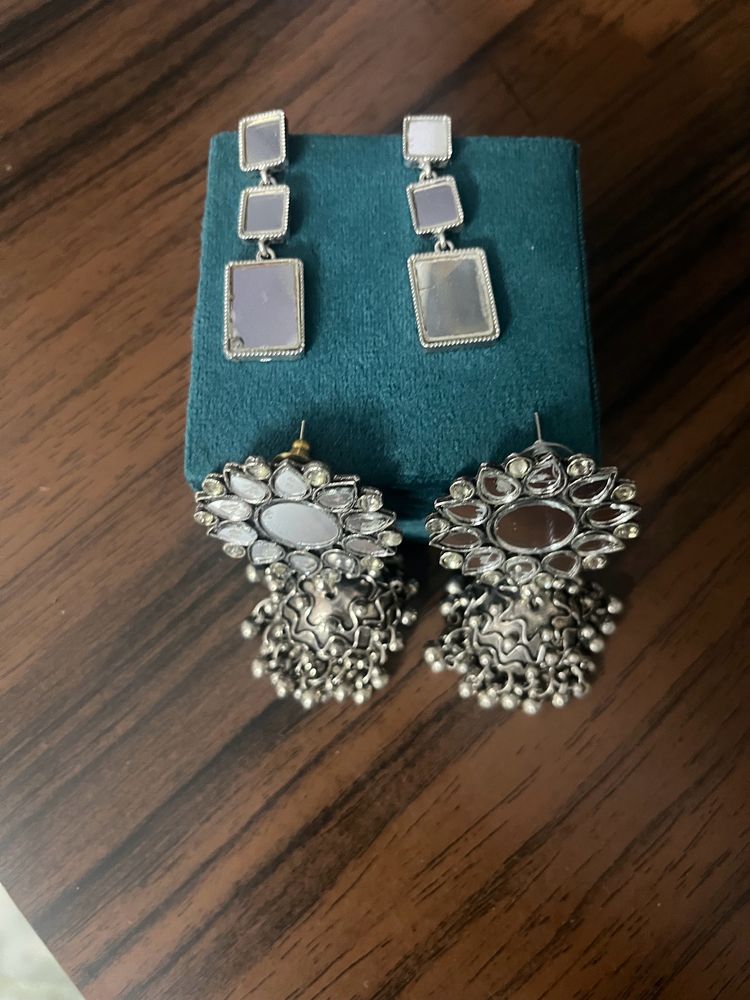 2 Pair of Mirror Earrings