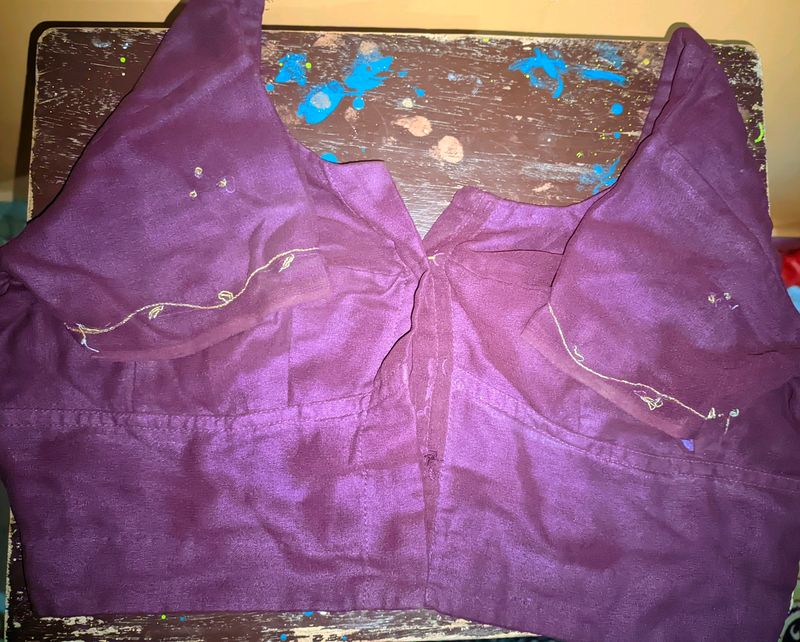 Dark Violet Formal Blouse.