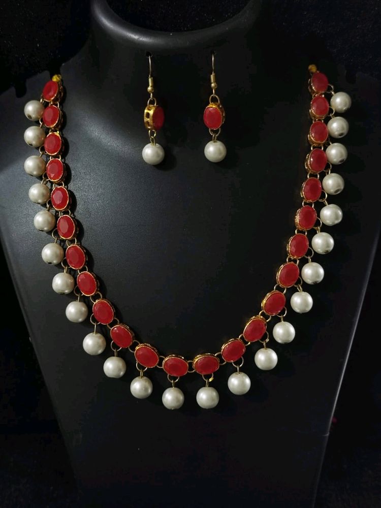 RED KUNDAN SET