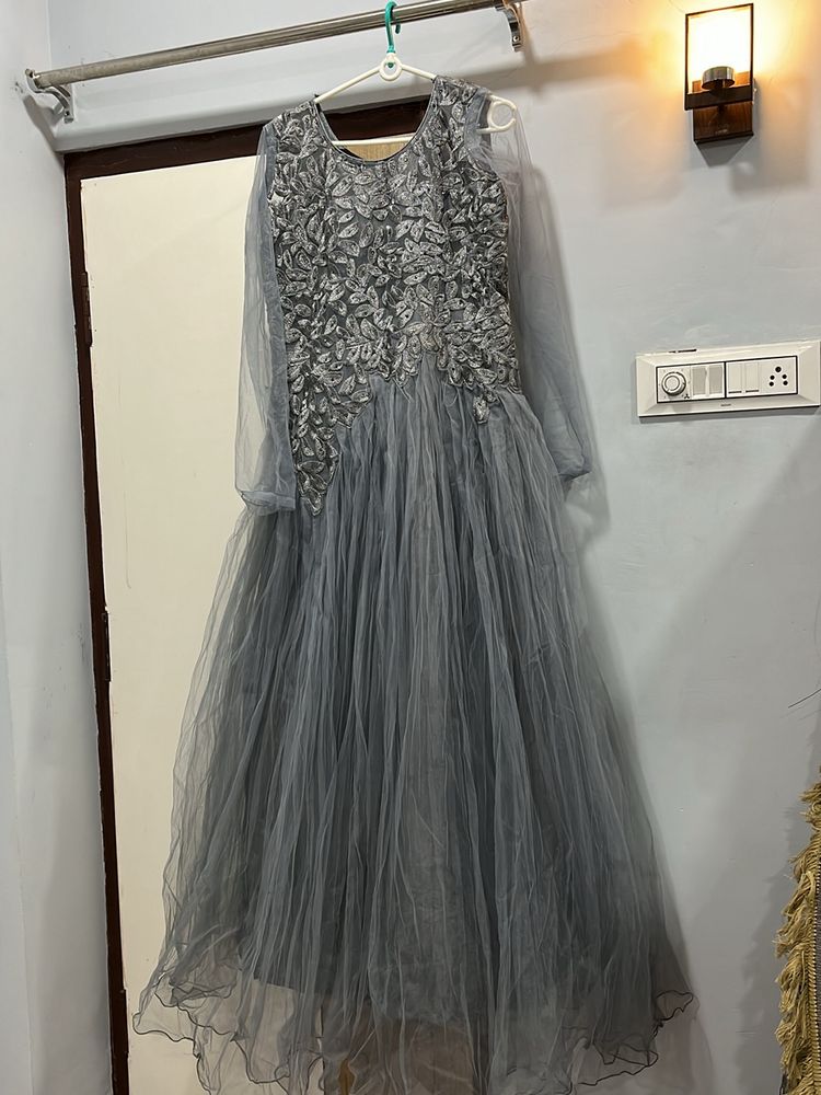 Net Embroidery Fancy Gown