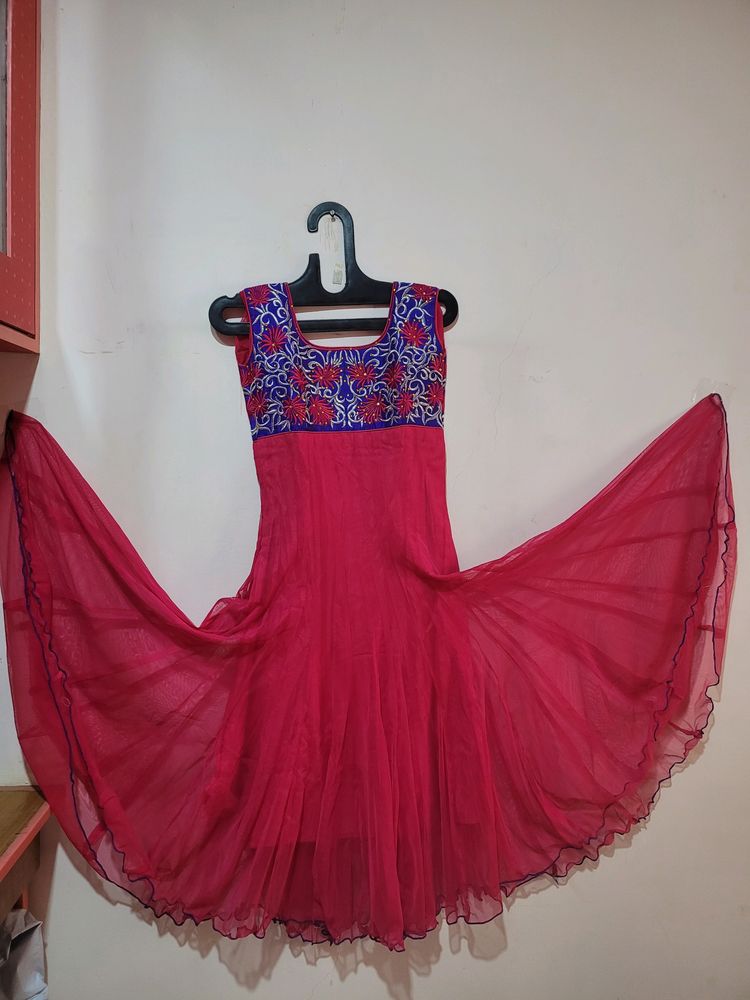 Pink Dress Full Anarakali