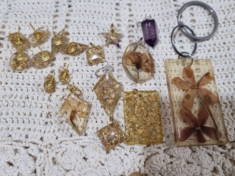 Resin Pendants and Studs