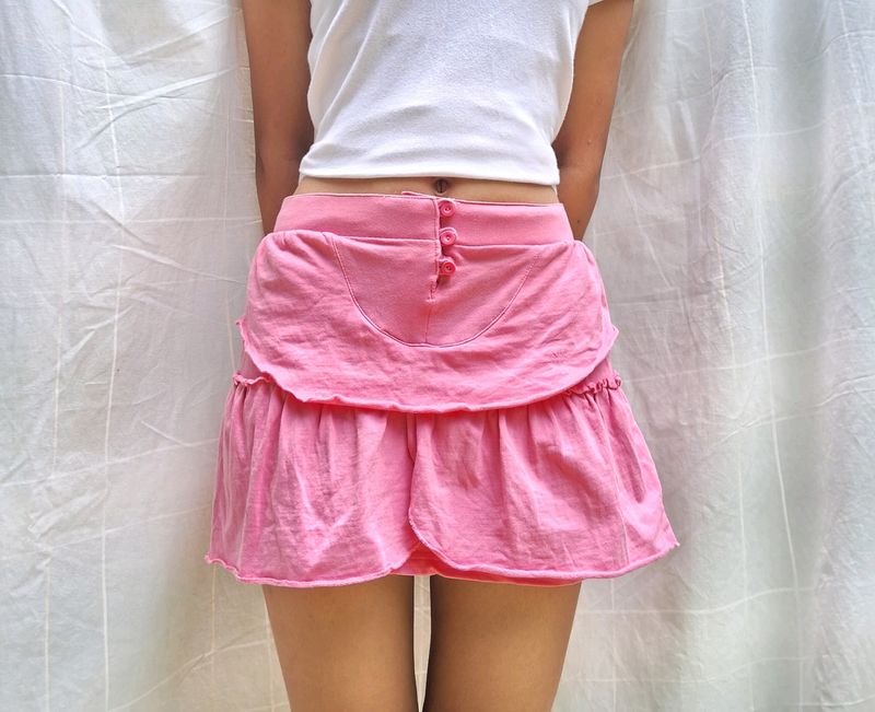 Barbie Pink Ruffle Mini Skirt 🎀💘