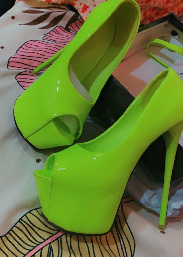 Neon Green High Heels