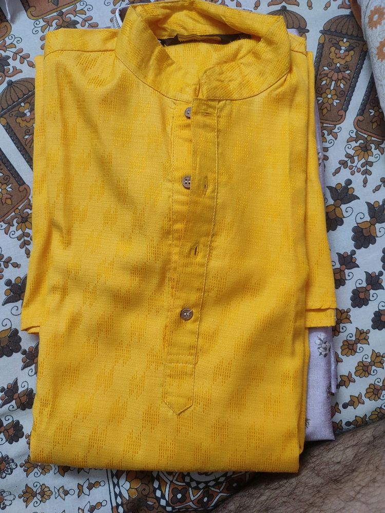 Yellow Haldi Color Kurta