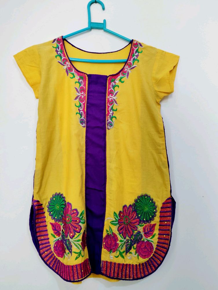 Ethnic Embroidered Kurta For Women/Teen Girls