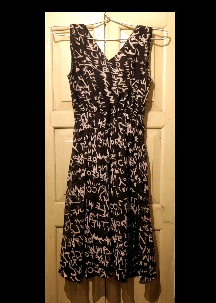 Black Printed Dress