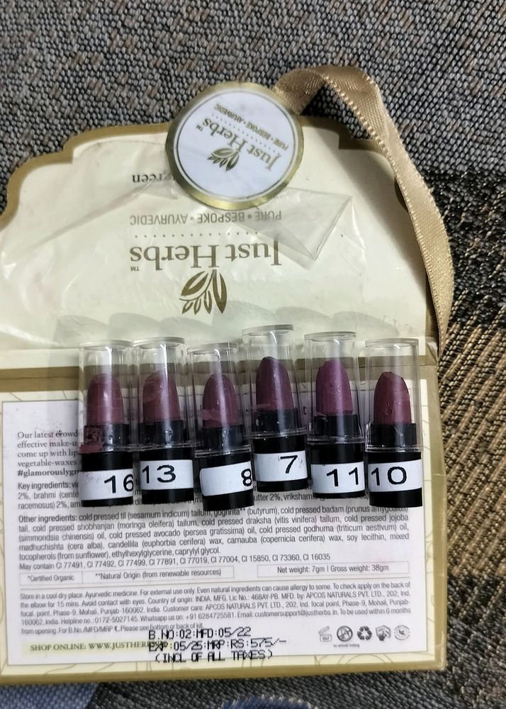 Just Herbs Trial Pack Lipsticks