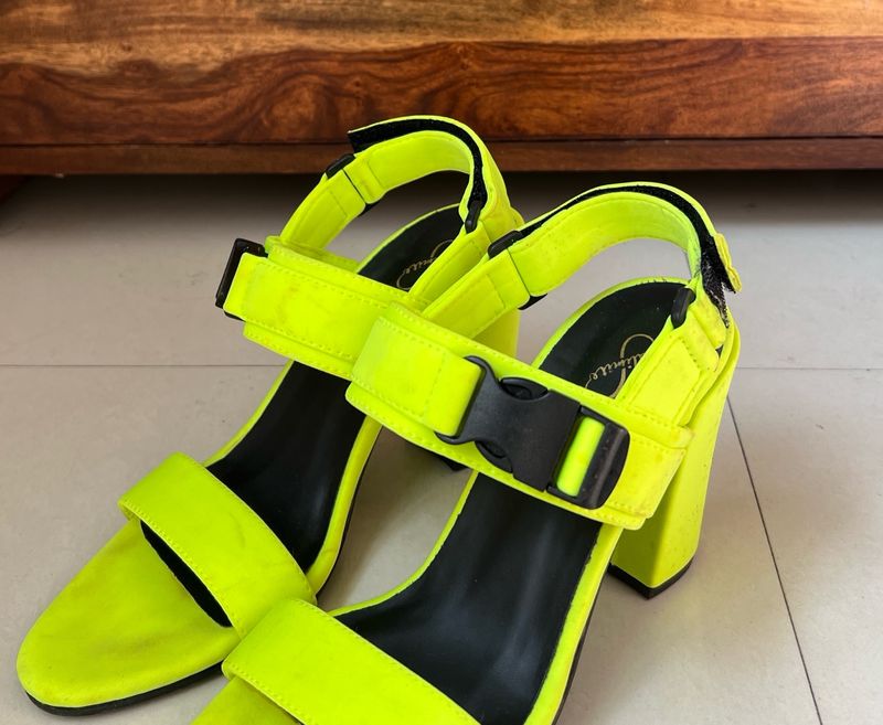 Neon Green High Heels