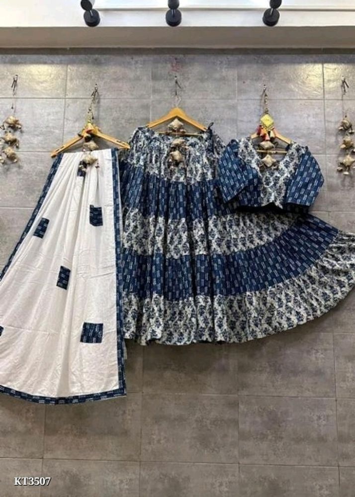 Cotton Beautiful Lahenga Set