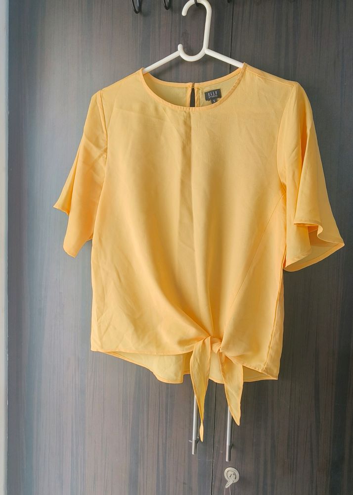 Yellow Knot Top