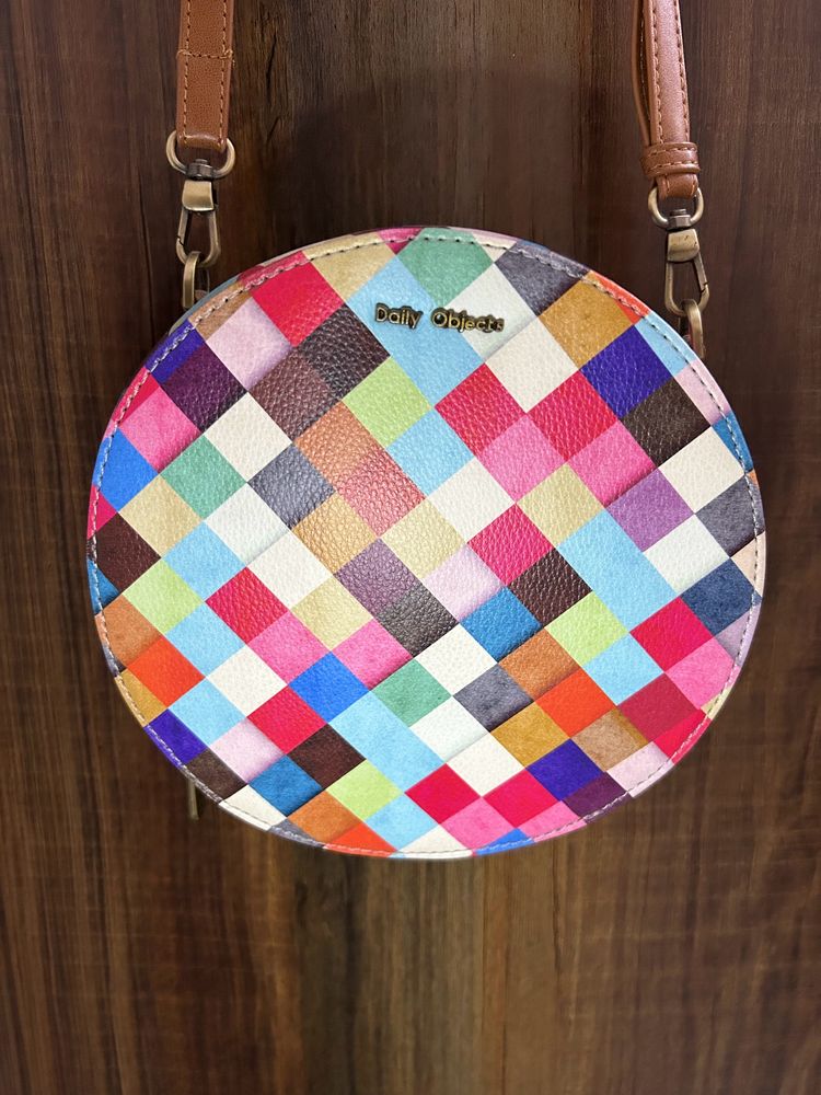 DailyObject Multicoloured Round Sling Bag