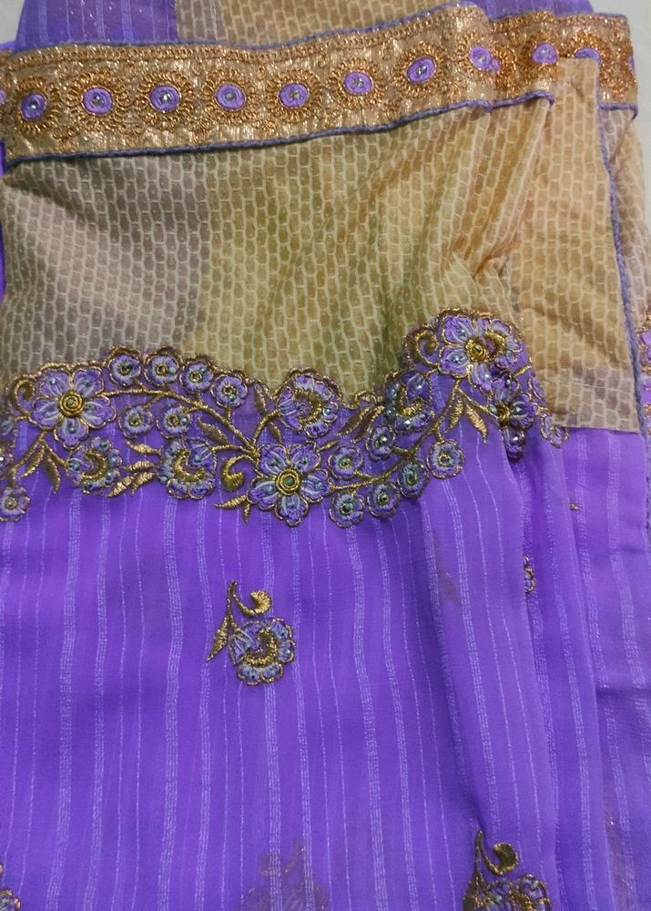 Purple Saree