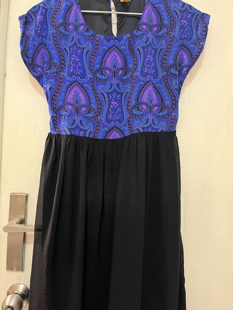 Brand New anouk Dress In Blue Black