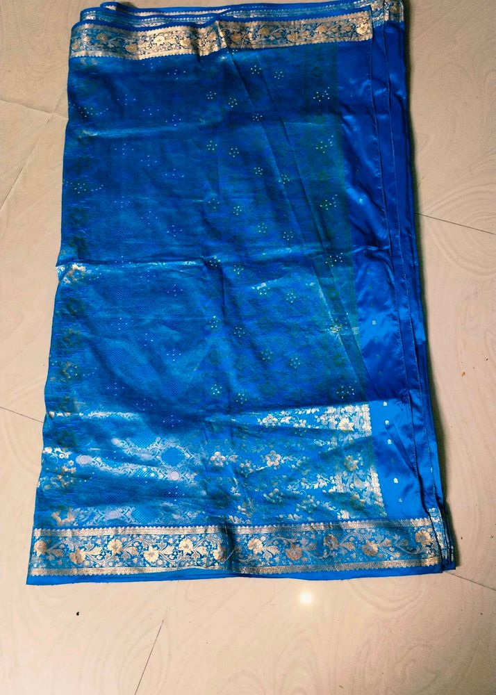 Blue Colour Pure Kanchi pattu saree