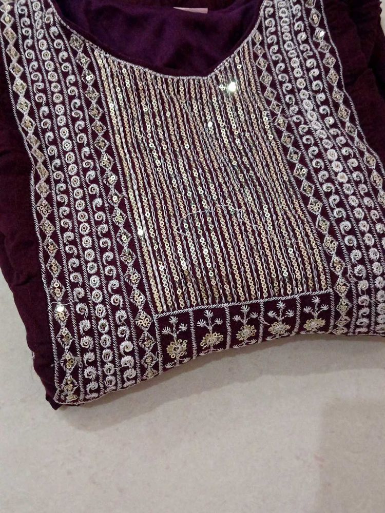 Maroon Anarkali Kurta