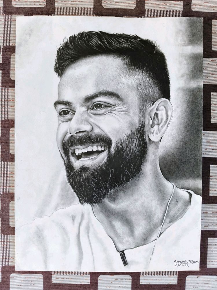 Virat Kohli Portrait Drawing