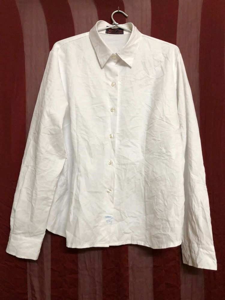 Coustom White Full Sleeve Shirt