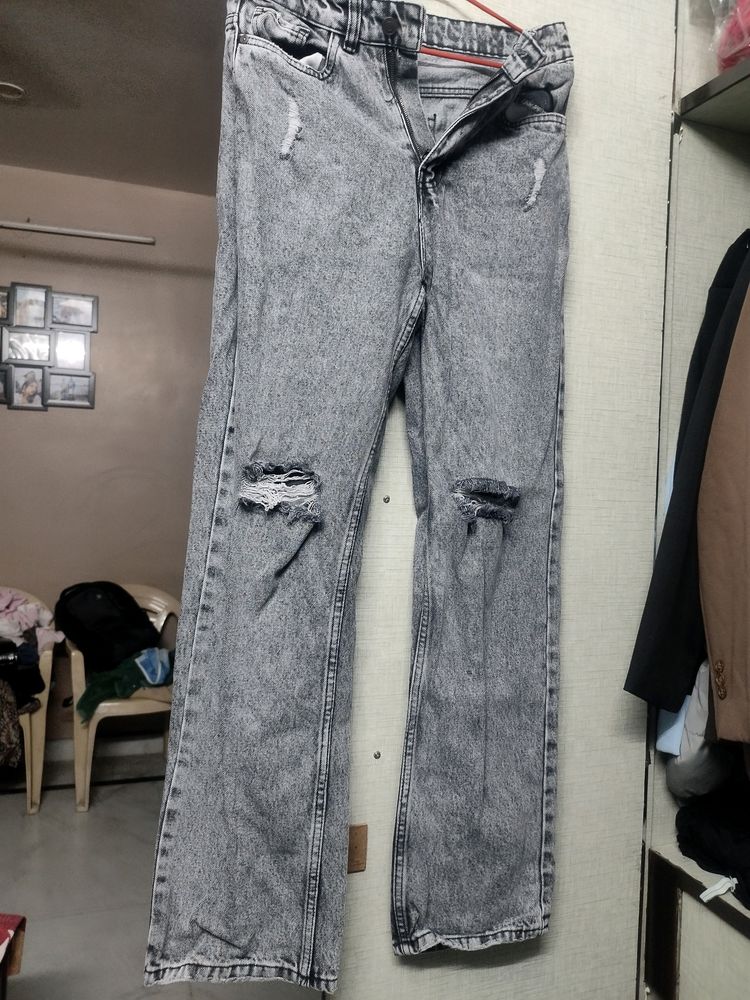 CHARCOAL DENIM JEANS