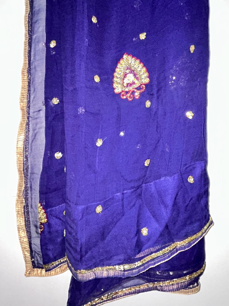 Navy Blue Wedding Saree