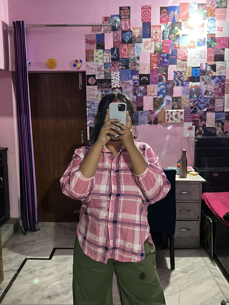 Pink Check Shirt