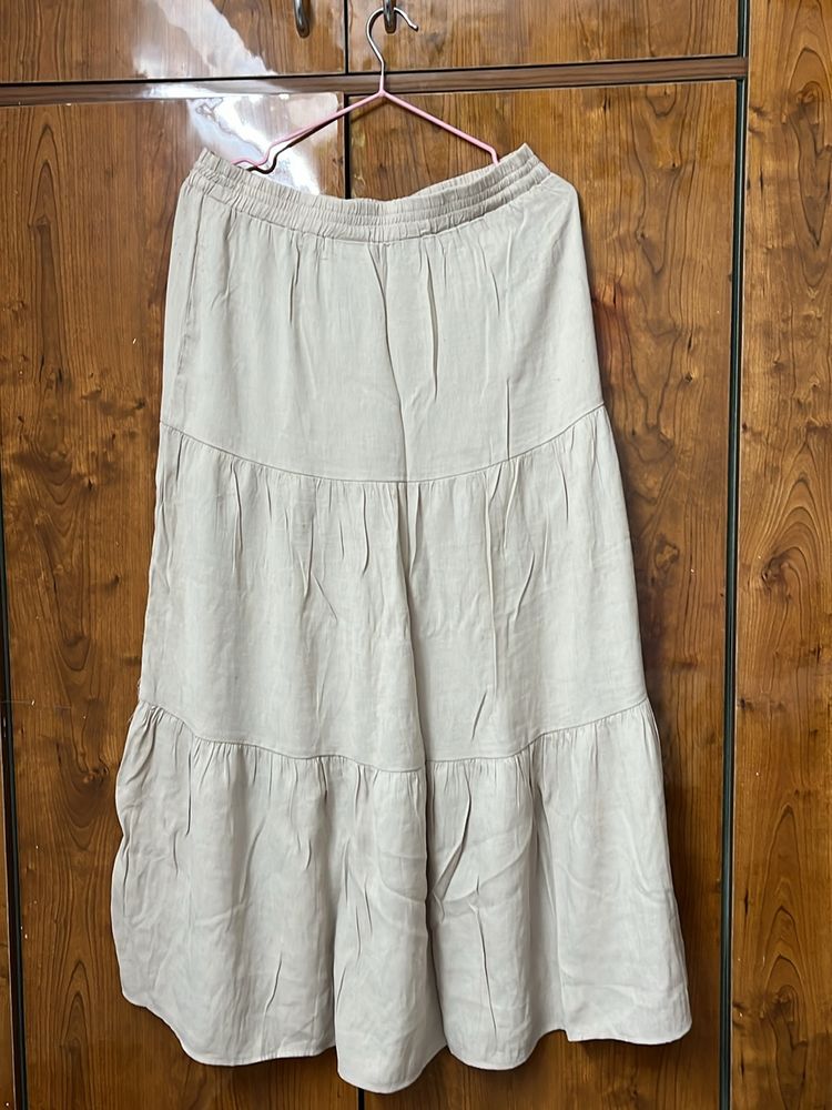 Beige Long Skirt/ H&M