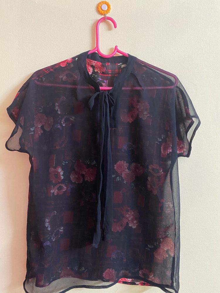 Black and Red Top - M Size