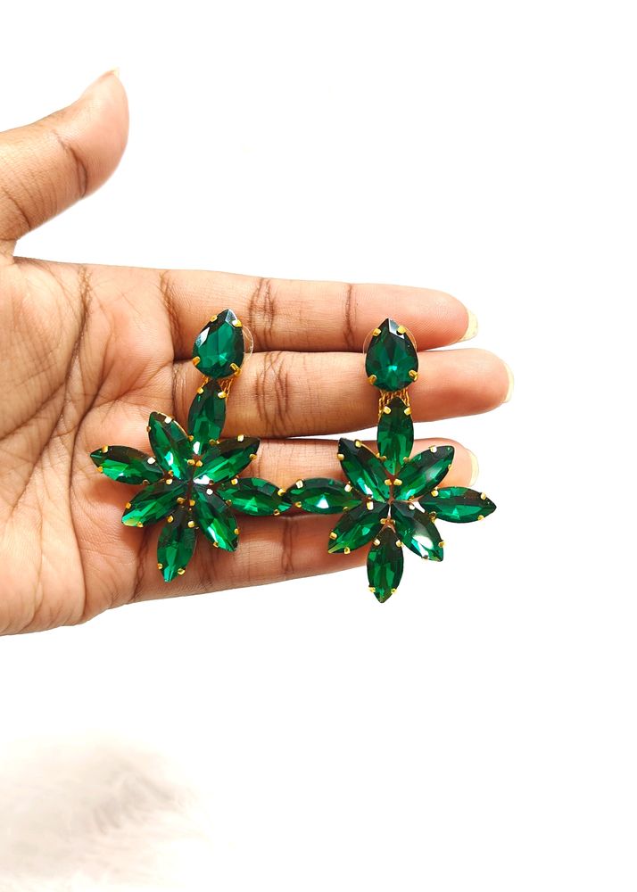 Korean Glass Stone Earrings