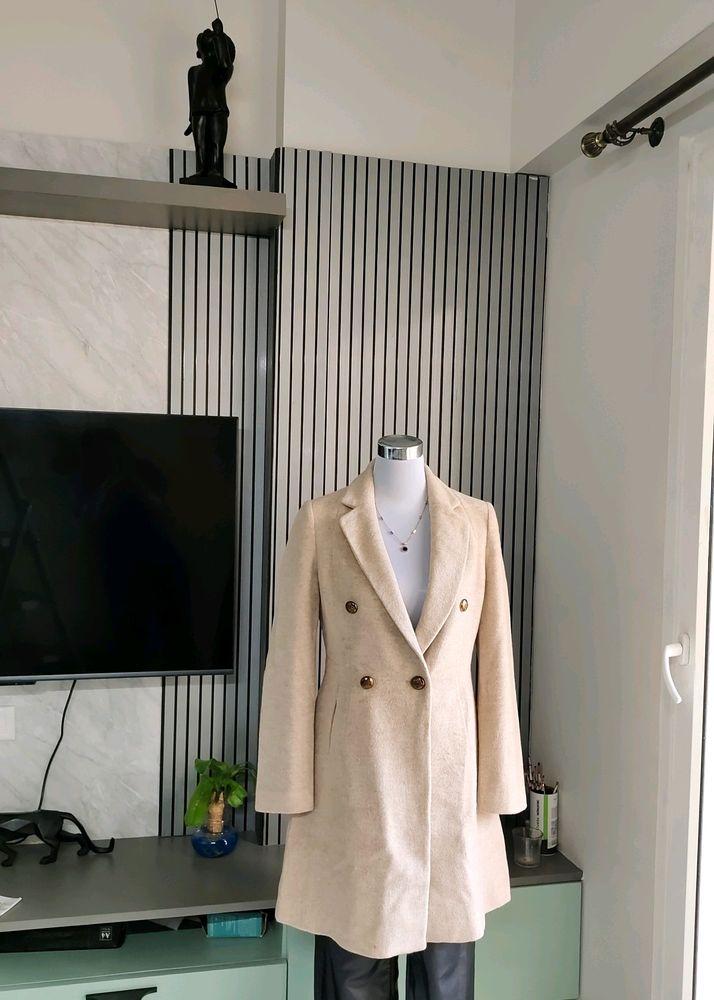 🆕 Korean Double Breasted Longline Overcoat