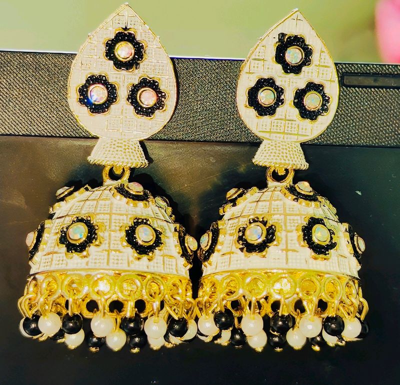 New Meenakari Jhumka 6 Colors Available