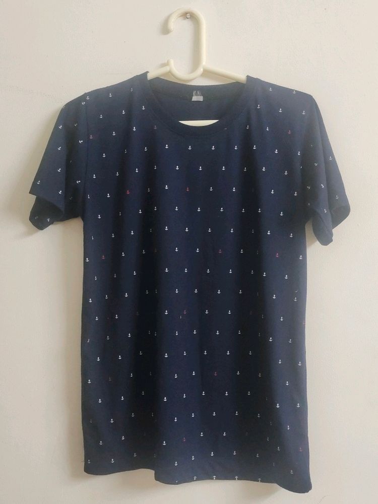 Cool Navy Blue Casual T Shirt (Unisex)