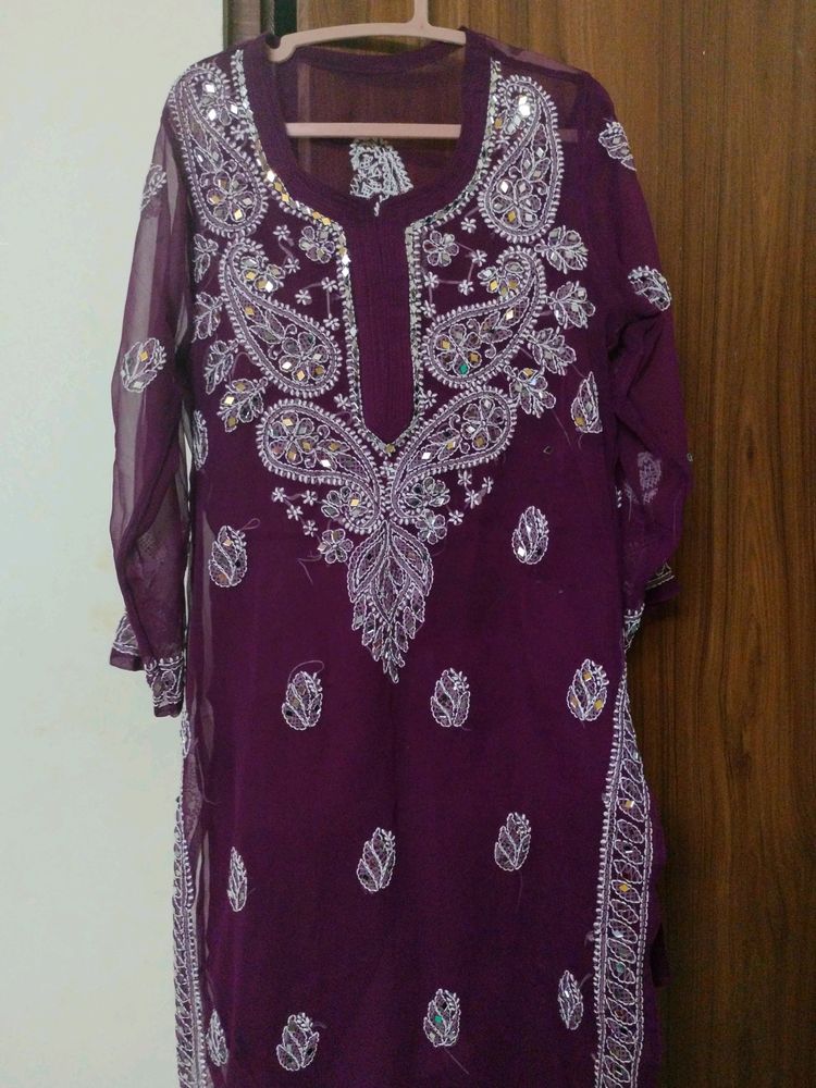 New Chikankari Kurti With Inner