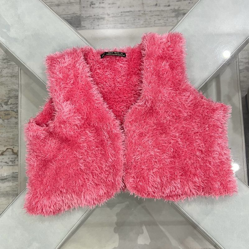 Pink Women’s Furr Jacket Party Wear