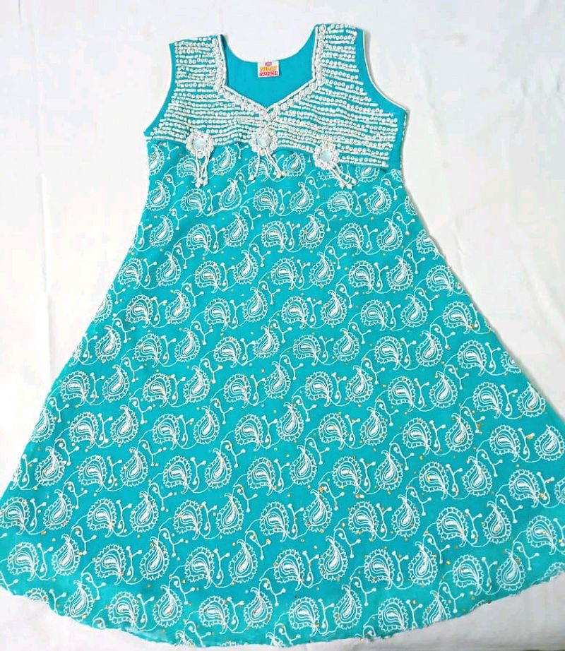 Girl's Motiwork Kurta