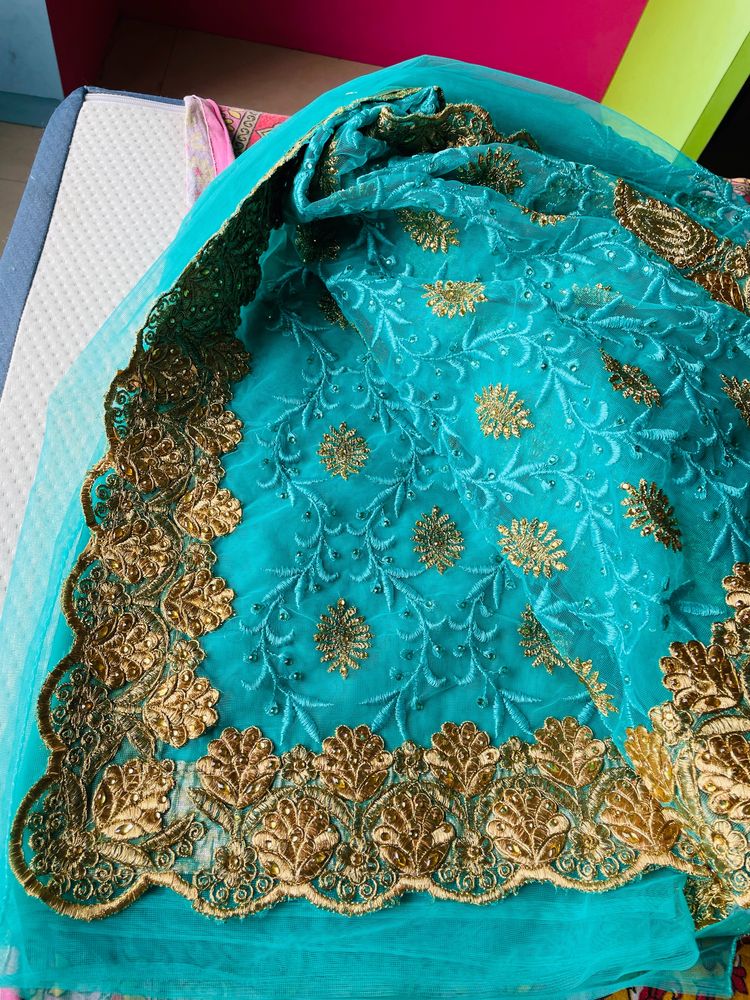 Full Embroidery Net Saree New