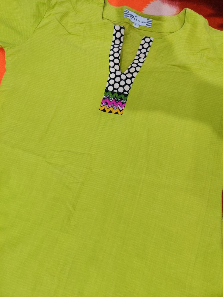 Kurti Peacock Green 💚 colour Size Small