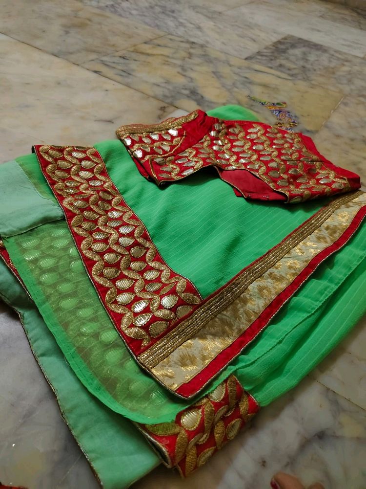 Saree With Work blouse