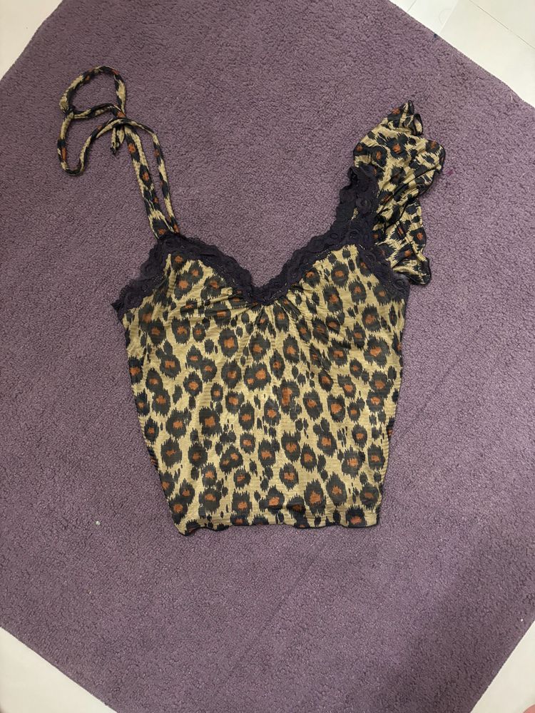 Animal Print Crop Top