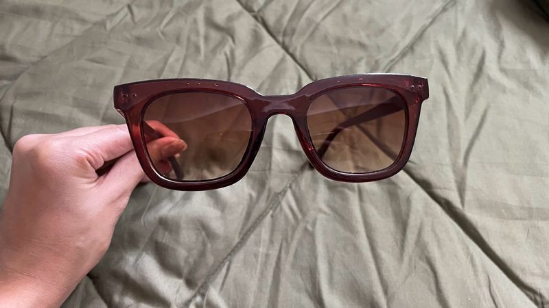 Brown Square Framed Sunglasses