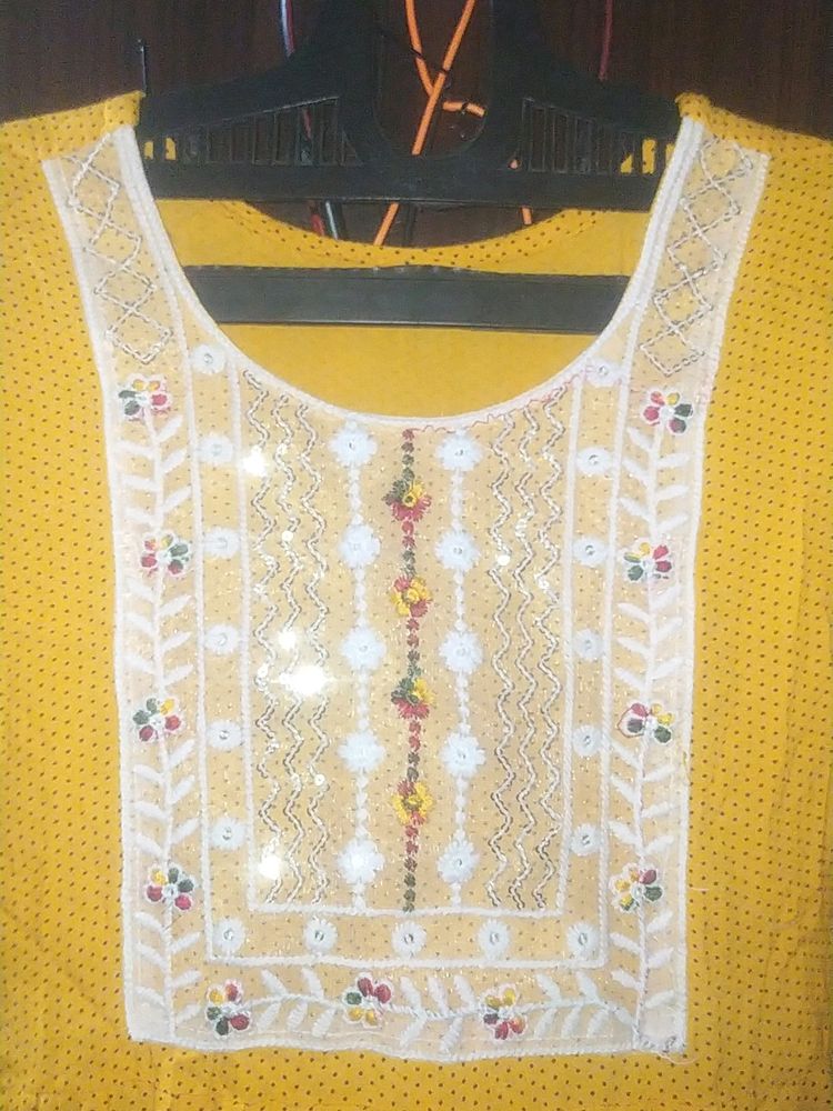 Beautiful Top With White Embroidery