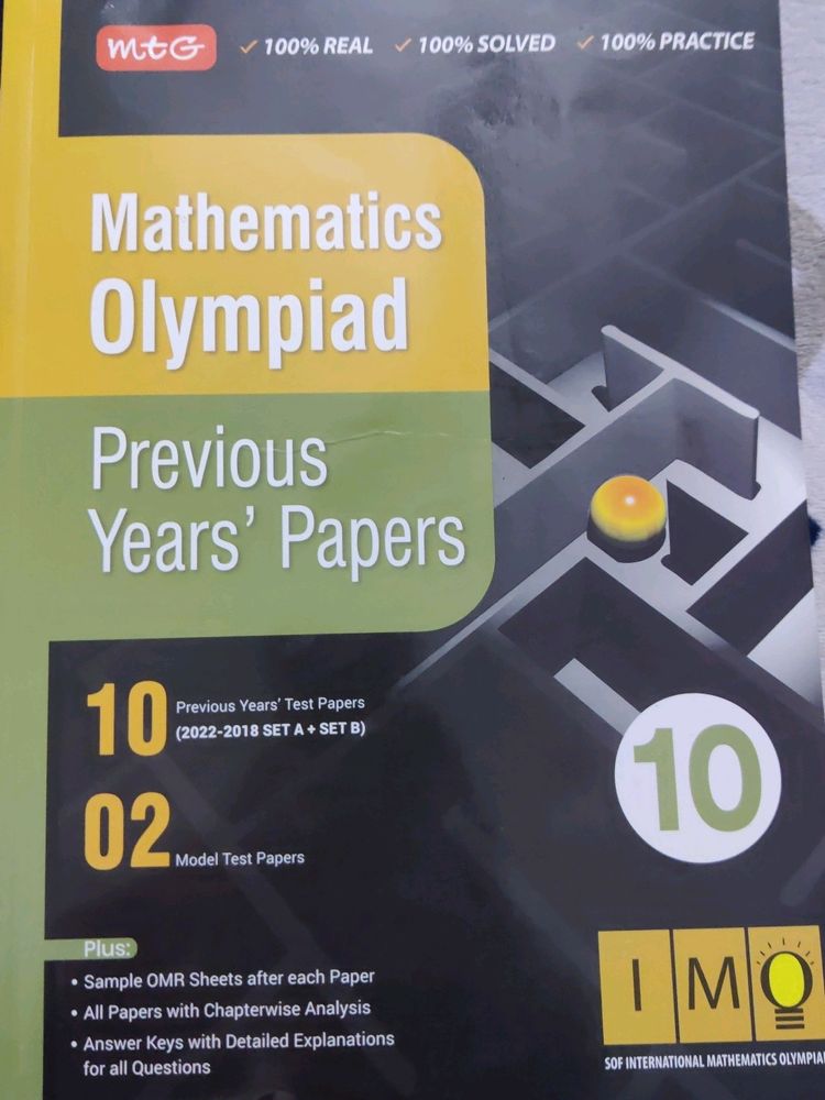 MTG Maths Olympiad IMO Previous Papers Class 10th