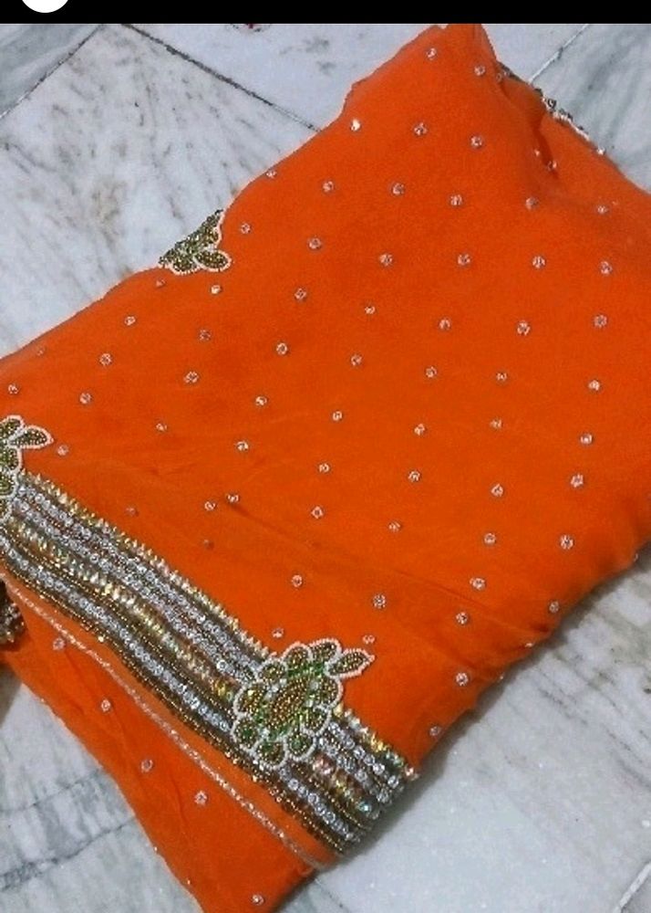 Beautiful Orange Saree