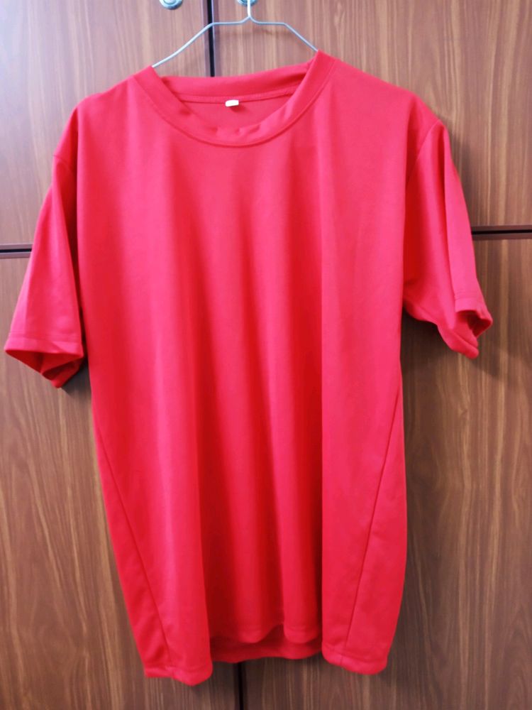 Red Jersey Material Tshirt