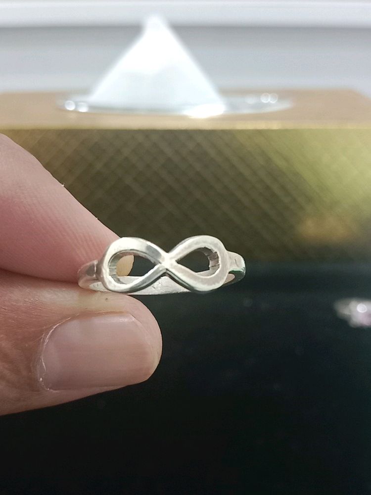 Pure 92.5 Silver Infinity Ring.