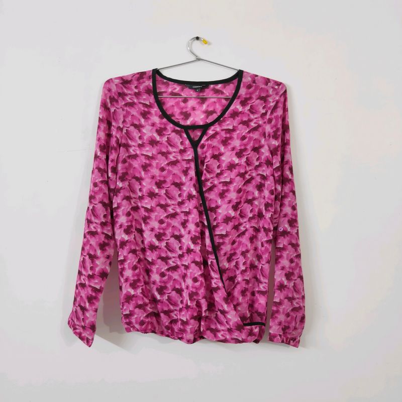 Korean Imported pink floral top