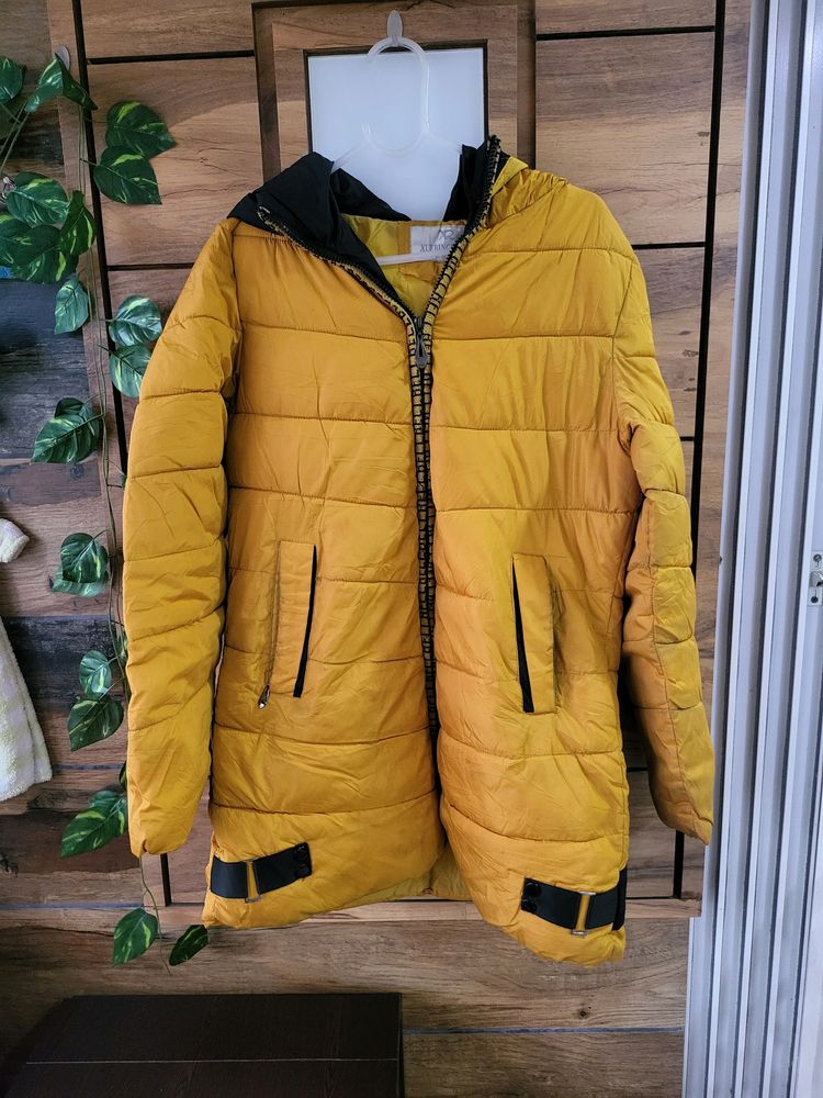 Mustard Color Puff Jackets For Winter