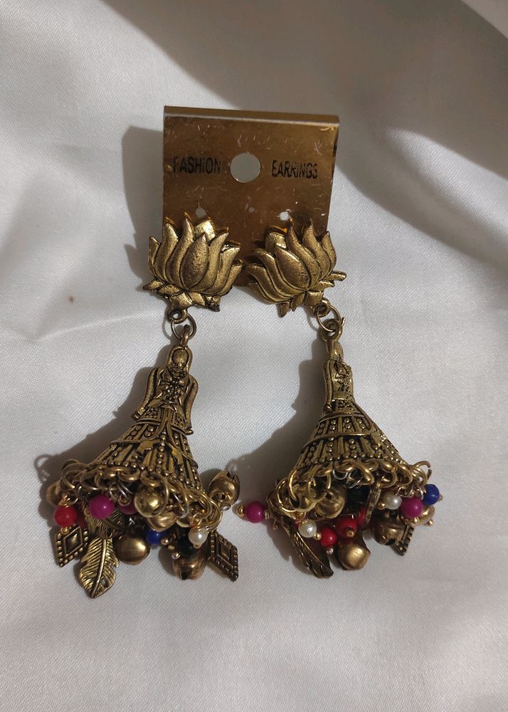 Golden Jhumkas